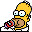 Homertopia Homer sucking on a beer